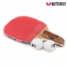 RJU166506버터플라이 탁구라켓 뉴 탁구공 세트 (라켓 1개입) (NITCHUGO-1)