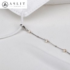 애슬릿 애슬릿 전체 실버 925 마스크 은 목걸이 국내 제작 진주 볼 믹스 마스크 스트랩
