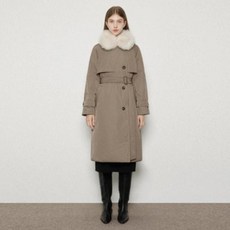 리스트 폭스FUR 벨티드 구스다운 롱 점퍼 TSGJPN82520