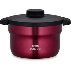 써모스 진공 보온 조리기 셔틀쉐프 2.8L (3 ~ 5인용) 레드 조리 냄비 불소 코팅 가공 KBJ-3001 R, 1개