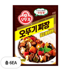 오뚜기 짜장 깊고 풍부한맛, 6개, 100g