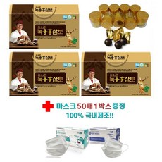 김오곤 녹용홍삼보 6년근 홍삼추출액 녹용엑기스 홍삼엑기스 뉴질랜드녹용 (침향단 10환 증정), 3개월(90포)+침향단10환