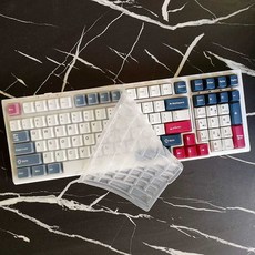 AULA F99 게이밍 뮤선 키스킨 그린축 저소음 투명, 1개, 2. HP GK600FS 키보드 커버 2장