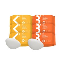 레인보우샵 세탁비누 과탄산소다 솝 160gx3+설거지비누 베이킹소다 솝 120gx3