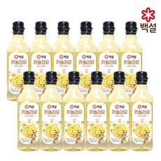 백설 카놀라유 500ml 벌크 (소비기한 12월1일), 12개