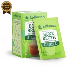 Dr. Kellyann 닥터 켈리앤 타이 레몬그라스 본 육수 콜라겐 파우더 (7x16g 단백질 서빙) - 100% 풀-사료 케토 & 팔레오 친화적