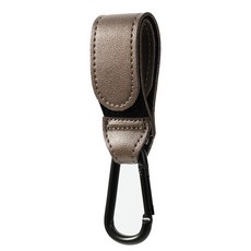 12pcs PU 가죽 가방 유모차 후크 유모차 360 학위 회전 크로 셰 뜨개질 유아 카트 주최자 조절 액세서리, [03] 1PCS Coffee, 1개
