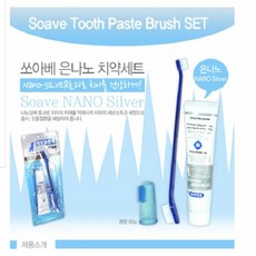 [KT알파쇼핑]반려견 강아지 애견 펫 덴탈 은나노 치약 칫솔 셋트 (W5D66A9), 80g, 1개