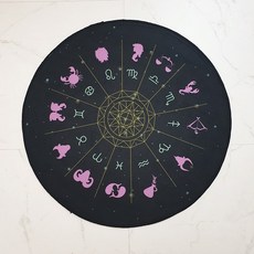타로 스프레드천 타로 러그 별자리 12궁도, 민트핑크