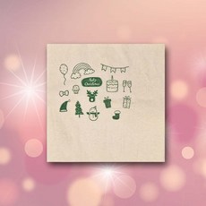 대나무 항균 크리스마스냅킨 - 파티소품, 3000개, 1세트, 파티 크리스마스