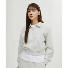 SPAO 스파오 [프렌치테리] 크롭 카라 반집업 스웨트셔츠_G (기모)_SPMWD4TU04