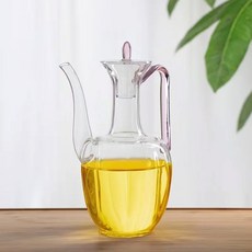 용품 빈티지 내열성 티팟 만들기 도구 물병 플래그 애프터눈 차 티 주전자 꽃 유리, pink handle, 1개