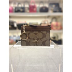 [코치] 시그니처 스키니 키링 미니 카드지갑 CF88208B