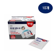 승호닷컴 유한양행 해피홈 알콜스왑 100매 알콜 소독솜 알콜솜 휴대가 간편한 일회용 상처부위 청결한 소독 피부 트러블 압출 전, 10개