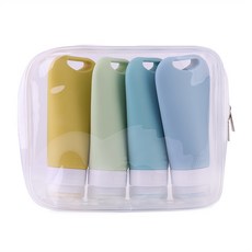 조은상품 다용도 실리콘 여행용 공병세트, 혼합색상(90ml), 1세트