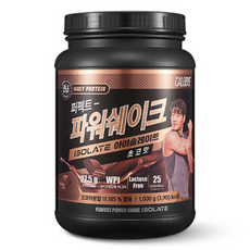 칼로바이 퍼펙트 파워쉐이크 아이솔레이트 유청 단백질 WPI 보충제 프로틴 파우더 초코맛, 1000g, 1개