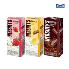 허쉬 초콜릿드링크 190mL 딸기맛24+바나나맛24+초코맛24 72팩(3box)/무료배송