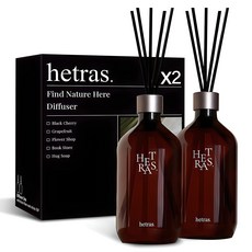 헤트라스 프리미엄 대용량 디퓨저 선물세트, 북스토어, 2개 북스토어향, 2개