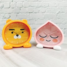 카카오프렌즈 라이언 어피치 저소음 알람 탁상 탁상용 시계, 라이언(7648)