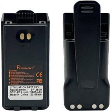 Fascinatacc 벨트 클립이 양방향 무선 배터리 BP-279 BP-280 3200mAh 리튬 이온 교체 부품 IC-A16E IC-F1000S IC-F2000S IC-V88