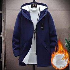 COSYEVNO 남성 겨울 트렌치자켓 하프기장 루즈핏 캐주얼 도톰한 기모 상의 후드 패딩코트