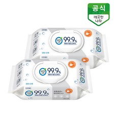 깨끗한나라 99.9% 손소독 물티슈 휴대용, 60매, 2개