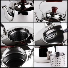 에씨클레오 집안 용품 거름망이 있어 7만원대 선물 위생적인 코카코 오메가 주전자 4.5L E-1229495, 실버