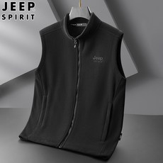 JEEP SPIRIT 지프 스피릿 남성용 집업 플리스 조끼 캐주얼 기모 안감 조끼 7033+양말