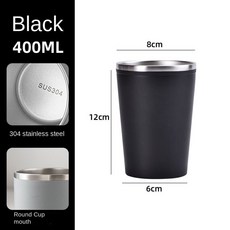 스테인레스 세척 커플 스틸 치아 구강 간단한 컵 칫솔질 칫솔 실린더, 기타, Cone - Black, 1개