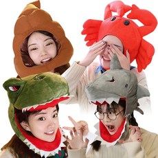 붕어빵공룡상어꽃게물고기동물인형인싸모자