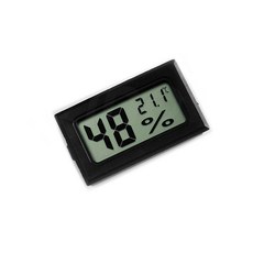 미니 LCD 디지털 온도계 습도계 온도조절기 실내 센서 습도 계량기 게이지 기기 프로브, 02 Black, 1개