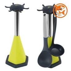 주방 회전형 미끄럼 정리함 조리도구 수납 솔루션 필수품 6구 방지, 단일상품1, 단일상품0, 기본
