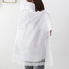 맘네스트 여름용 레이스 아기띠 워머 망사 망토 에어컨 바람막이 블랭킷 유모차 워머