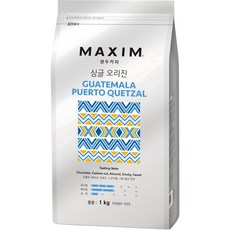 맥심 싱글 오리진 과테말라 푸에르토 케찰 커피원두, 1kg, 1개입, 1개 1개, 1개입