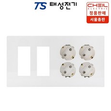 태성전기 제일전기 디노 통합수구 4개용 콘센트4구 우타입, 1개