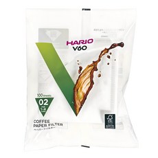 HARIO 咖啡濾紙 白色, 100入, 1包, 1~4人