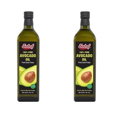 Sadaf 아보카도 오일 요리 및 푸드 향미료 퍼스트 냉압착 오일 Avocado Oil First Cold Pressed Oil for Cooking and Food Flavori, 2개, 1L