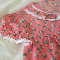 [유아동SALE] 알콩단잠 국산 여아잠옷 튤립 면레이온 반팔 어린이 아동 파자마 세트