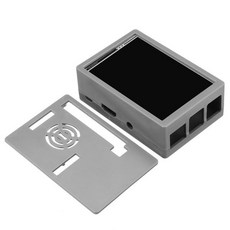 라즈베리 파이 3 컬러 TFT 큰 화면 LCD 디스플레이 3.5 인치 + ABS 케이스 + 터치 펜 LCD 디스플레이 모니, 한개옵션, 02 grey
