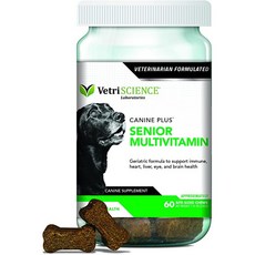 VetriScience Laboratories-Canine Plus Senior Multivitamin for Older dogs-60 Bite Sized Soft Chews, 1개