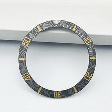 시계 베젤 BGW9 블루 야광 탄소 브레이징 세라믹 수정 38mm