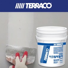 테라코 아크릴릭필러25kg 외부용퍼티 실내외겸용 빠데 못자국 커버, 1개