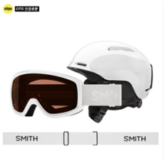 SMITH Snowday+Glide JR Mips Combo 스미스 스노우데이+글라이드 주니어 밉스 스노우 콤보 White / 화이트 (헬멧 고글 세트), 1개