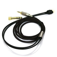 NewFantasia Sennheiser HD525 HD545 HD565 HD580 HD600 HD650 헤드폰과 호환되는 교체용 오디오 업그레이드 케이블 블랙 1.3m4.2피트, 1.3meters/4.2feet