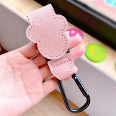 유모차 후크 클립 PU 가죽 회전 카트 정리함 유모차 후크 360 도 회전 액세서리 1 개 2 개, [04] Pink, 1개