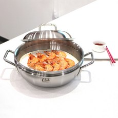 AMT 샤프 시리즈 파티웍 찜기 28cm 양수냄비+찜기 뚜껑포함