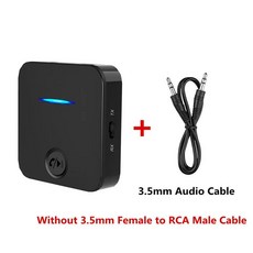 블루투스 리시버 송신기 잭 스테레오 핸즈프리 오디오 음악 무선, 1) No RCA Cable, 1개