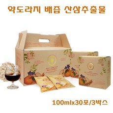배도라지즙 국내산 배 약도라지 원액 농축액 산삼추출물 엑기스 파우치 사포닌 식이섬유 철분 기관지 폐에좋은 건강즙 선물, 30포x100ml, 3박스