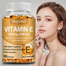 Buporai 비타민 E 268mg 60/120 캡슐, 1개, 120정