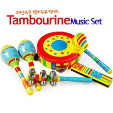 해피타운 레인보우 탬버린뮤직세트 유아악기세트, 단품, 1개